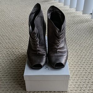 Manolo Blahnik Peep-Toe Bootie